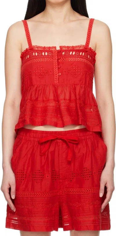 Isabel Marant Denys Tank Top In Red