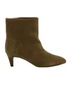 Isabel Marant Deone 50mm Suede Ankle Boots In Green