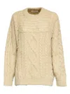 Isabel Marant Deotille Cable-knit Sweater In Neutral