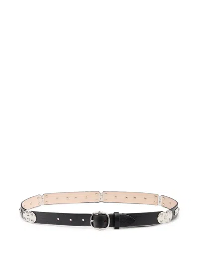 Isabel Marant Depson Leather Belt In Black
