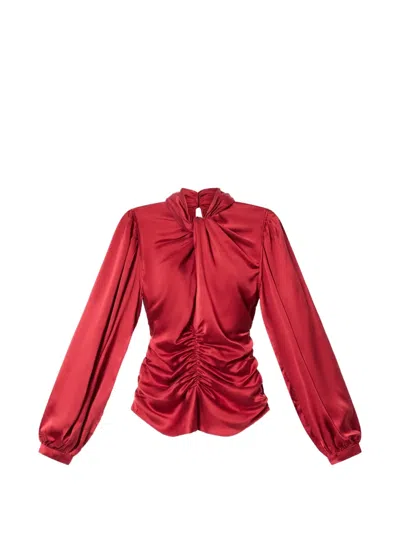 Isabel Marant Depsona Silk Blouse In Red