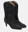 Isabel Marant Dernee Suede Ankle Boots In Black