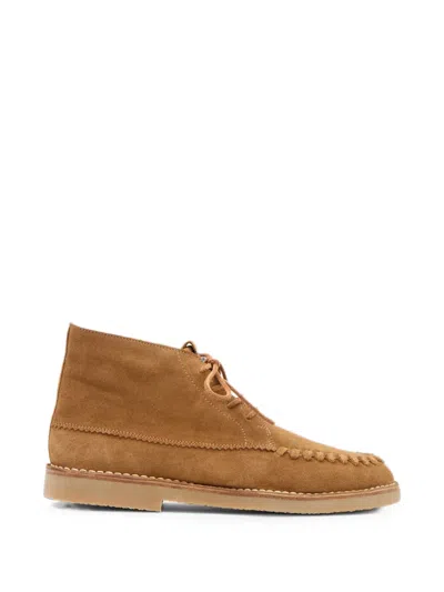 Isabel Marant Dersee Lace-up Suede Desert Boots In Multi
