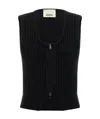 Isabel Marant Sleeveless Ribbed Texture Vest Named Devima In Black