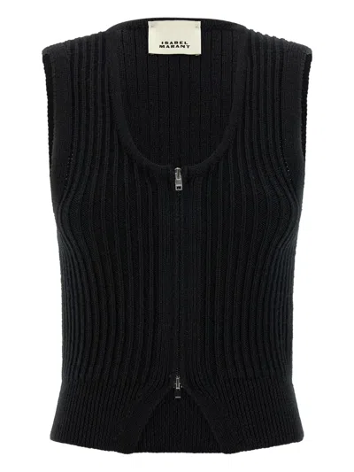 ISABEL MARANT DEVIMA RIBBED ZIP VEST