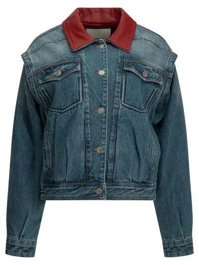 Isabel Marant Kids'  "devyn" Denim Jacket In Blue