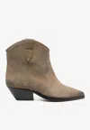 Isabel Marant Taupe Brown Calf Leather Texano Style Boots In Taupe
