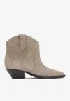 Isabel Marant Taupe Brown Calf Leather Texano Style Boots In Taupe