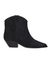 Isabel Marant Brown Suede Dewina Ankle Boots In Black