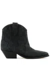 Isabel Marant Brown Suede Dewina Ankle Boots In Blue