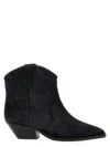 Isabel Marant Gray Dewina Ankle Boots In Faded Black