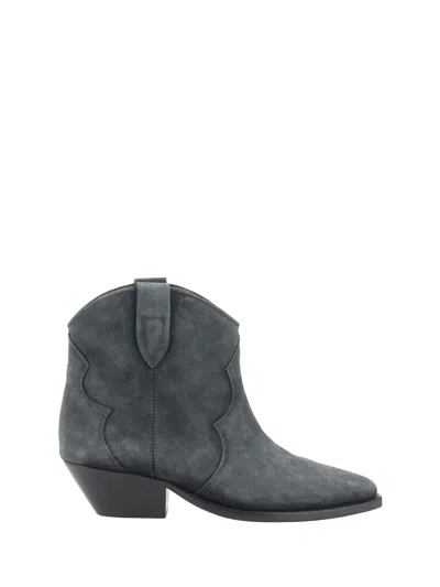 Isabel Marant Dewina Ankle Boots In Faded Black