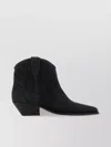 Isabel Marant Gray Dewina Ankle Boots In Black