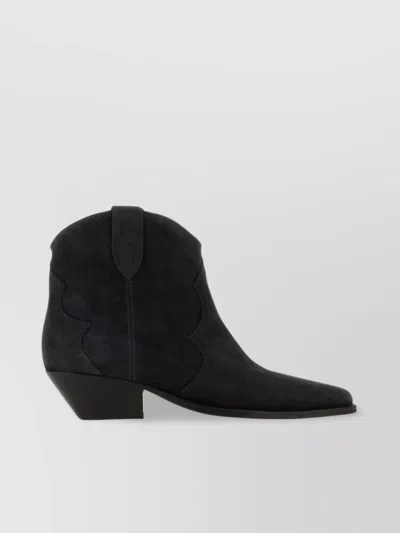 ISABEL MARANT DEWINA ANKLE BOOTS WITH BLOCK HEEL