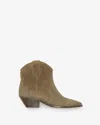 Isabel Marant Taupe Brown Calf Leather Texano Style Boots In Taupe
