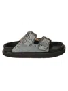Isabel Marant Lennya Eyelet-embellished Sandals In Blue