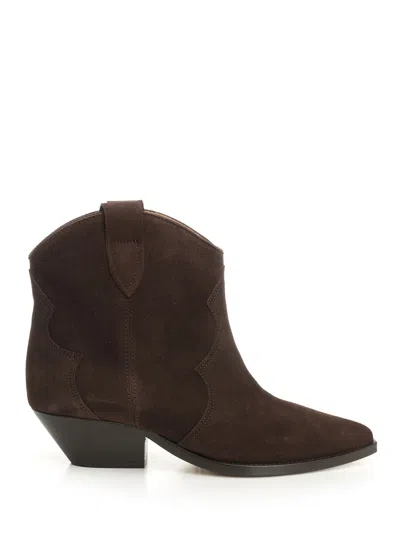 Isabel Marant Dewina-gz Ankle Texan Boot Boots Brown