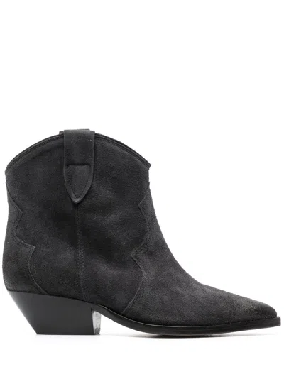 Isabel Marant Dewina Leather Boots In Black