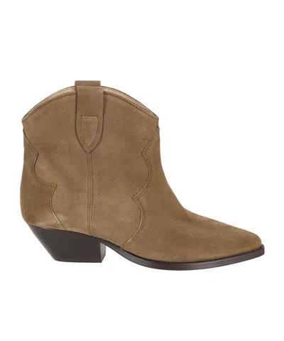 Isabel Marant Dewina Pointed Toe Ankle Boots In Brown
