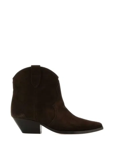 Isabel Marant Dewina Suede Cowboy Ankle Boots Shoes