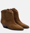 Isabel Marant Dewina Suede Cowboy Boots In Brown