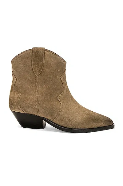 Isabel Marant Dewina Washed Iconic Boot In Taupe