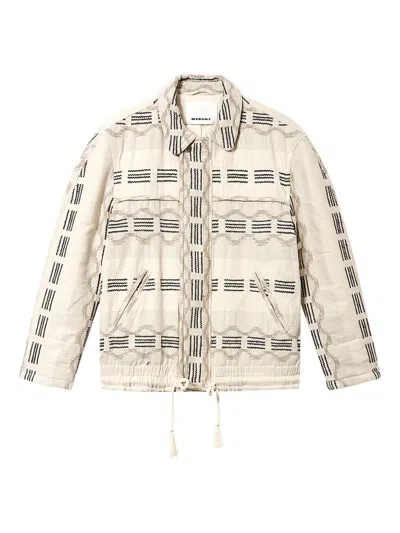 Isabel Marant Deyis Patterned Jacket In Neutral