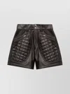 Isabel Marant Candice Mini Shorts In Quilted Leather
