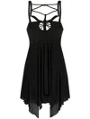 Isabel Marant Black Diana Macram Jersey Short Dress In 01bk Black