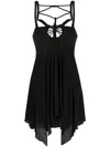 Isabel Marant Black Diana Macram Jersey Short Dress