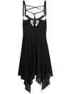 Isabel Marant Black Diana Macram Jersey Short Dress In Black