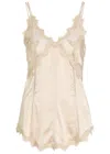 Isabel Marant Diandra Lace-embellished Stretch-silk Camisole Top In Gold