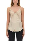 Isabel Marant Diandra Lace And Pointelle-trimmed Silk-blend Satin Camisole In Multi