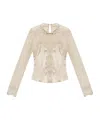 Isabel Marant Diem Lace Top In White