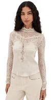 Isabel Marant Diem Top Champagne In Gray