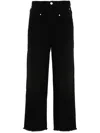 Isabel Marant Lemony Black Five-pocket Jeans With Logo Patch In Cotton Denim Woman In Black