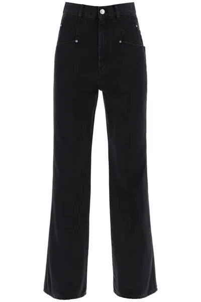 Isabel Marant Niroka Straight-leg Denim Pants In Black