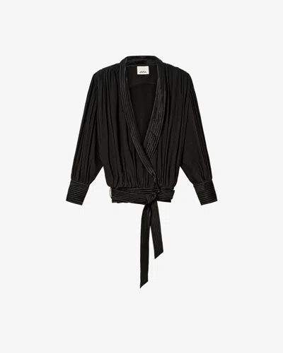 Isabel Marant Diljane Silk Jacket In Black