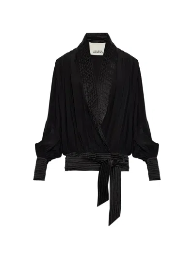 Isabel Marant Diljane Silk Jacket In Black