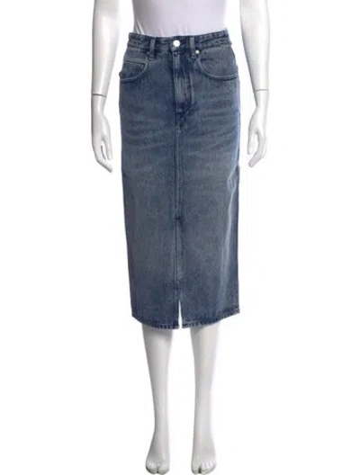 Pre-owned Isabel Marant Distressed Accents Midi Length Skirt In Blue