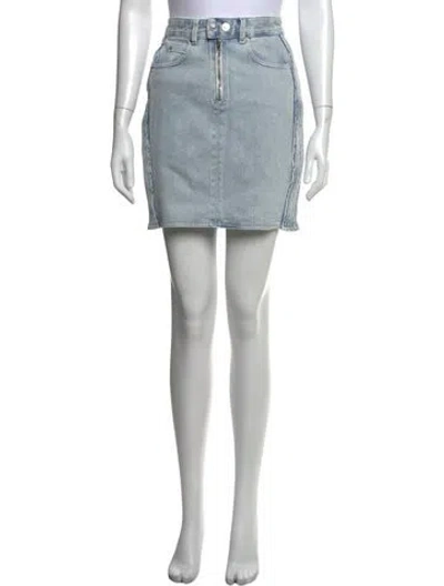 Pre-owned Isabel Marant Distressed Accents Mini Skirt In Blue