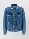 Isabel Marant Distressed Denim Jacket Patch Pockets