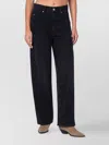 Isabel Marant Distressed Denim Trousers With Wide-leg Design In Black