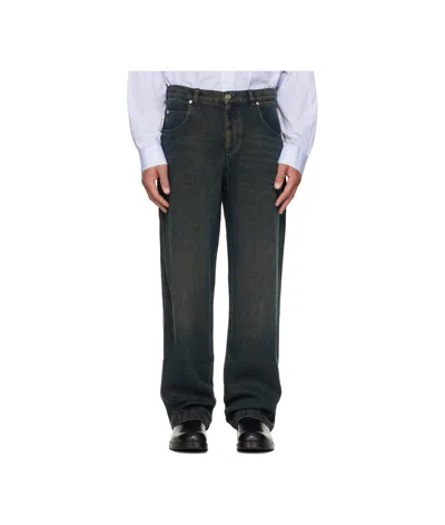Isabel Marant Distressed Whiskering Effect Jeans In Black