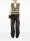 Isabel Marant Djiroy Vest In Lilac/yellow In Multi