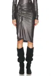 Isabel Marant Dolene Skirt In Metallic Black In Multi