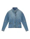Isabel Marant Dolie Puffed-sleeve Jacket In Blue