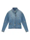 Isabel Marant Dolie Puffed-sleeve Jacket In Blue