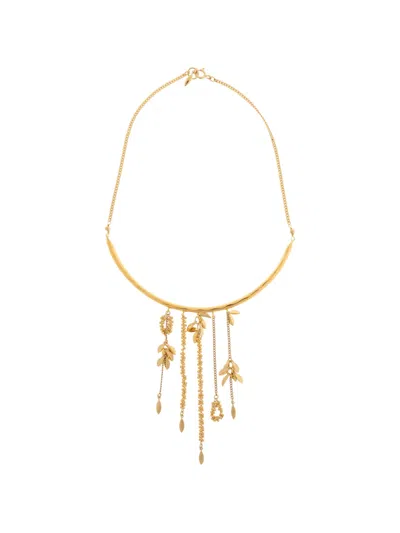 Isabel Marant Dore Leaf-charm Necklace In Gold