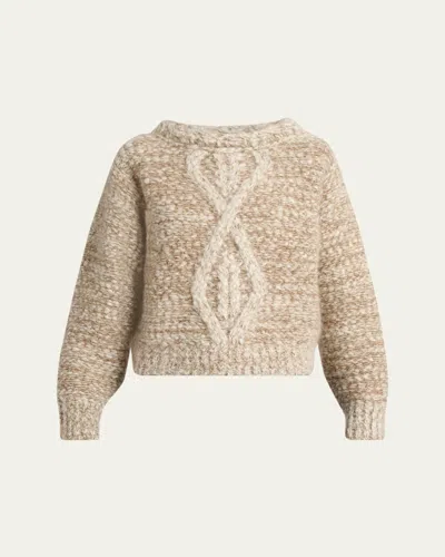 Isabel Marant Dorota Cable-knit Sweater In Sand